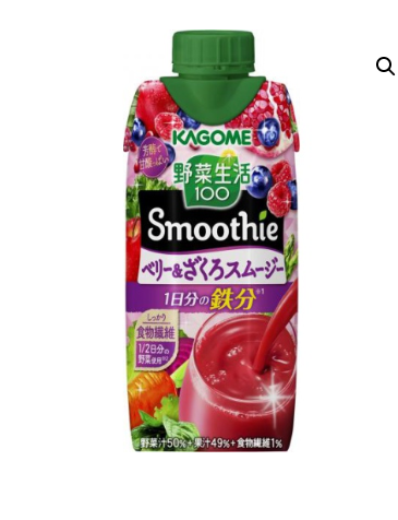 4901306008560 A08Kagome Vegetable Life Smoothie Berry & Pomegranate 330ml*12*1case