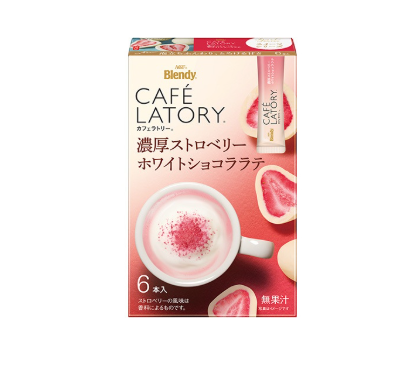 29/30 4901111528147 1L2 1k2 AGF Caffè Latory: Strawberry White (6 Sticks)