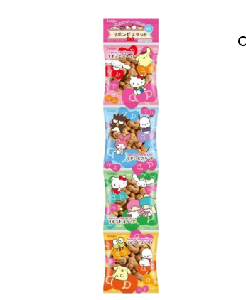 4902458006633 B03 3H3  Hokuriku Sanrio Ribbon Biscuit 4 Pack 80g