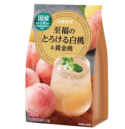 4902831511181 B04 Nittoh Fruit Drink Mix White Peach & Golden Peach Flavour (8 Sachets) 88g