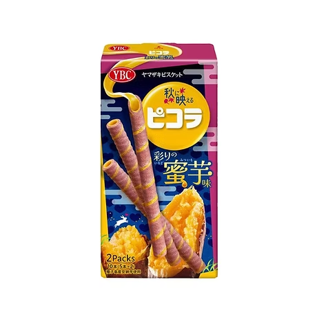 4903015188229 YBC Picola Colorful Sweet Potato Flavour Cookie 49g
