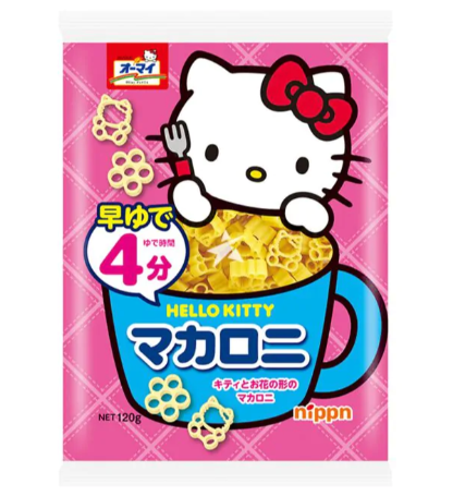 4902170255999 c03 Nippn Morning Hello Kitty & Flour Shape Macaroni 120g