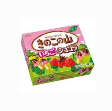 4902777049304 a2  MEIJI - Kinokonoyama Strawberry Chocolate Snack 64 g