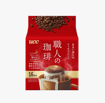 4/10 4901201157424 a1 UCC SHOKUNIN COFFEE DRIP RICH BLEND 16P 2/6/3.95 OZ