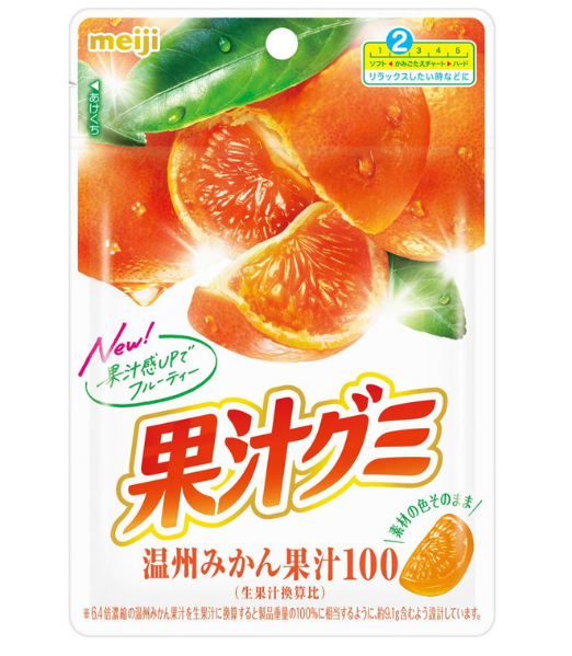 108/1 4902777132129 c07 Meiji Fruit Juice Gummy Unshu Mikan 54G