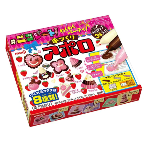 113/2 4902777176956 c05 3I1 Meiji DIY Kit - Apollo Strawberry Flavour Chocolate 30g