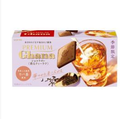 112/1 4903333293339 2k3 Lotte Premium Ghana Chocolat Tea Latte 64g