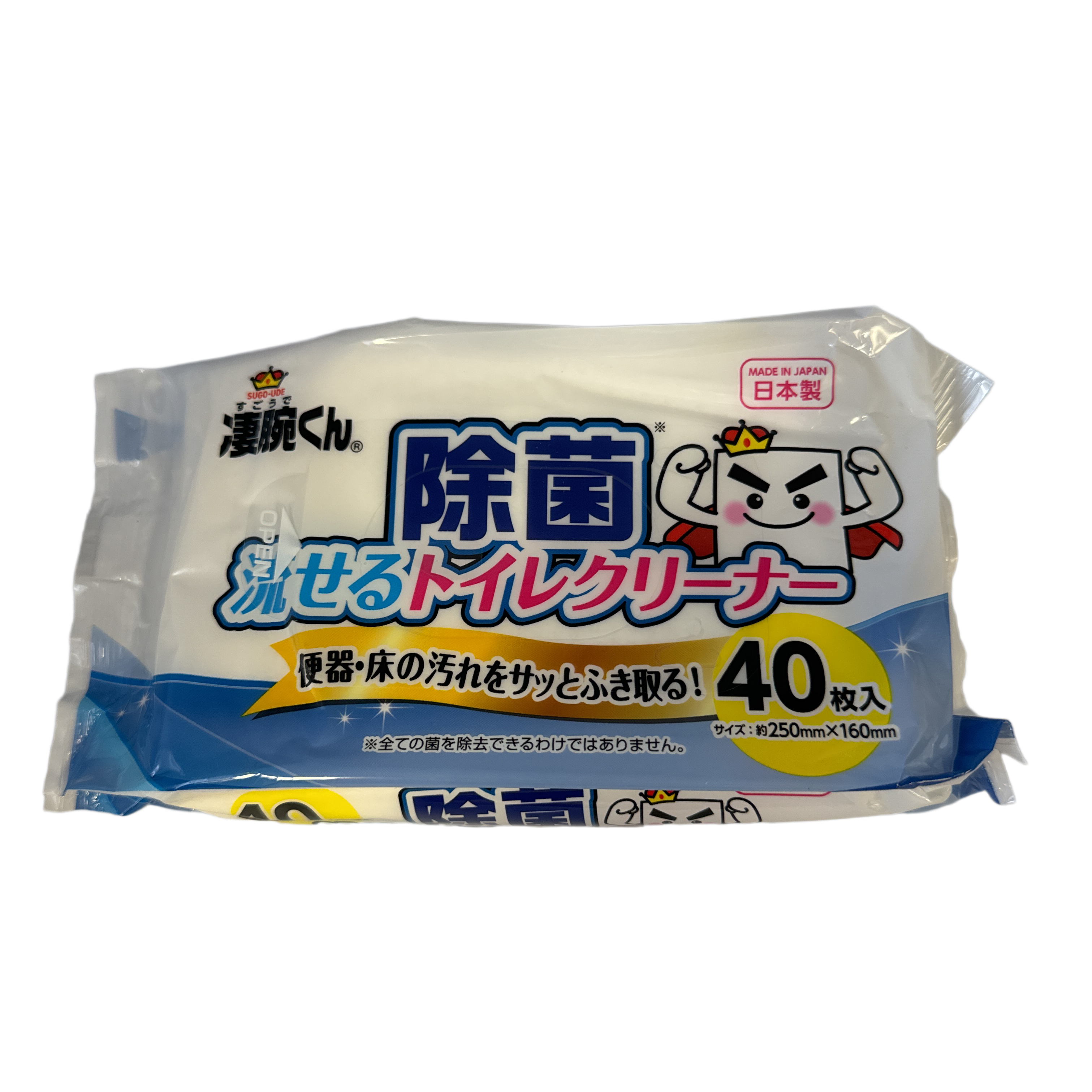 Disinfectant toilet cleaner that can be flushed 40 sheets