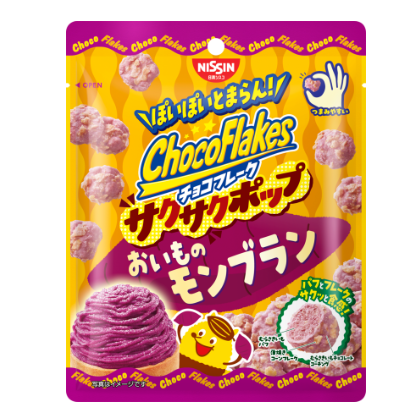 37/2 4901620140007 2j3 Nissin Cisco Chocolate Flakes, Crispy Pop, Mont Blanc, 1.1 oz (30 g)