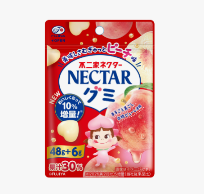 24/1 4902555126890 4n3 FUJIYA NECTAR GUMMY PEACH 12/10/1.90 OZ