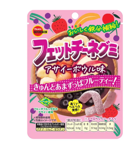 126/1 4901360366583 2m3 Bourbon Fettuccine Gummies Acai Bowl Flavor