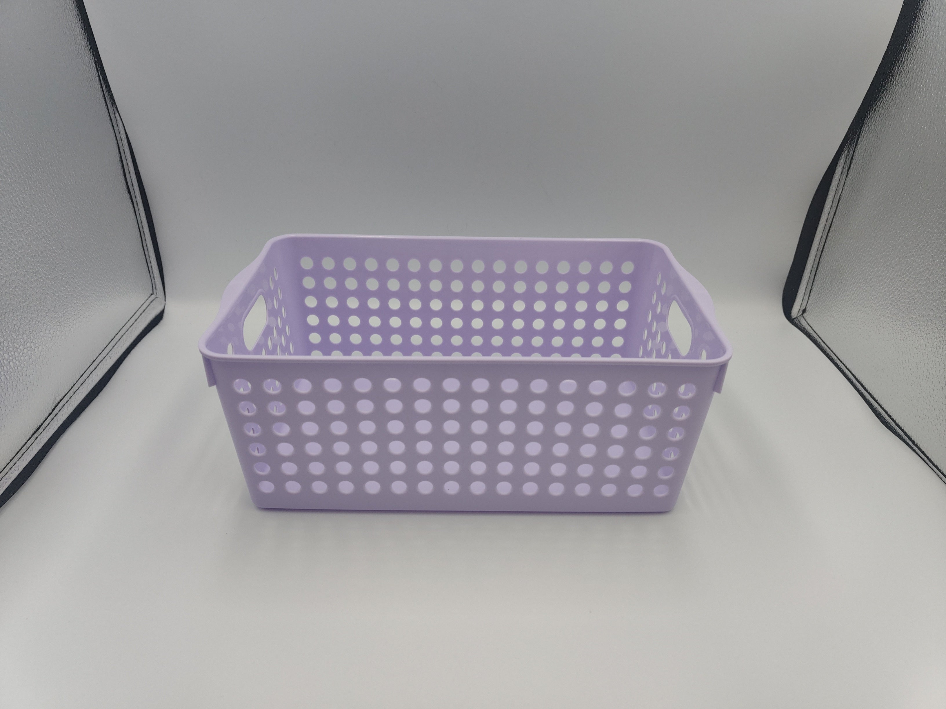 Stock basket wide light purple